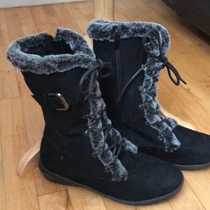 Forever black suede boots size 10